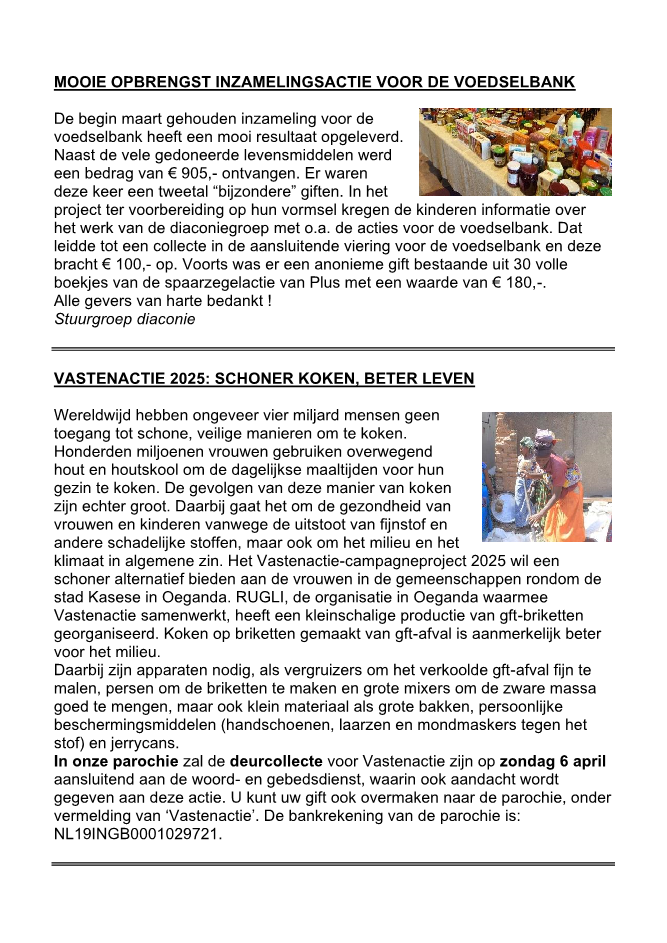 In deze uitgave heeft het parochieblad geen vijfde pagina.