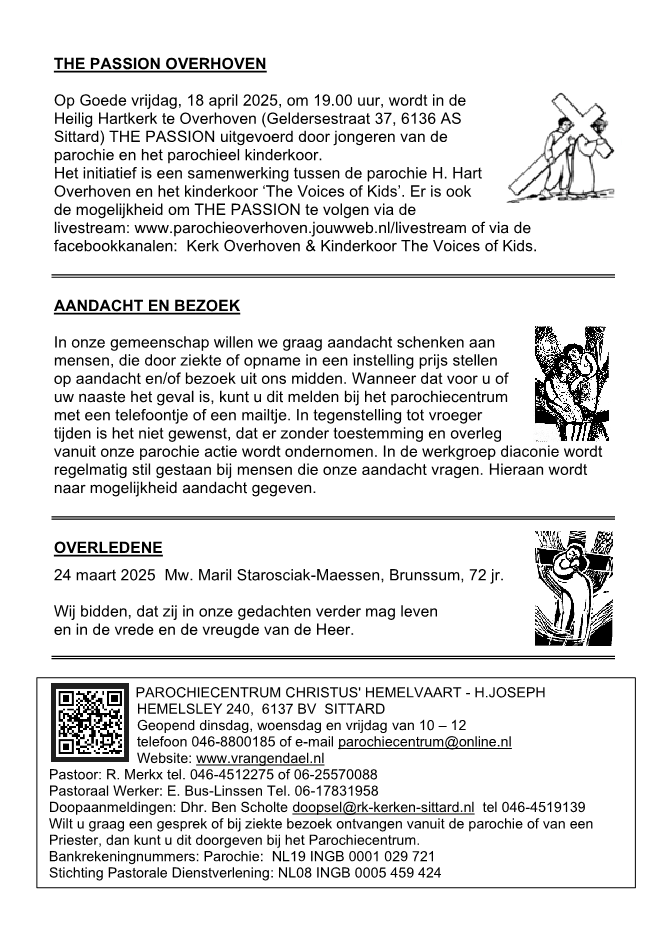 In deze uitgave heeft het parochieblad geen zevende pagina.